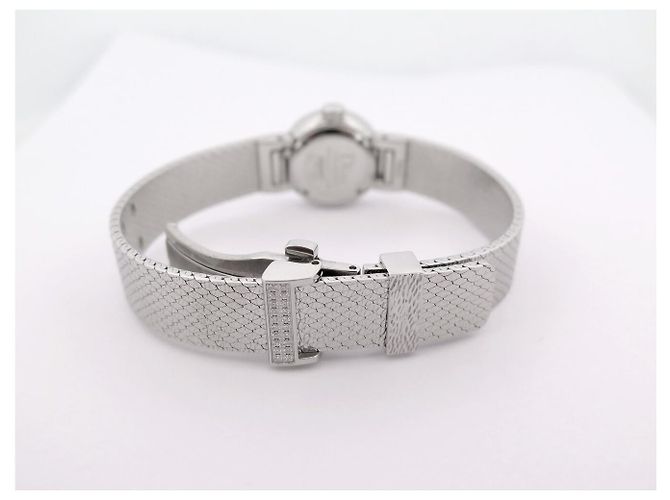 NEUE DIOR LA MINI D SATINE UHR CD040110M003 19MM STAHL DIAMANTEN QUARTZ Silber - Ansicht 10