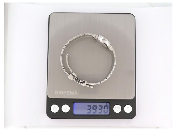 NEUE DIOR LA MINI D SATINE UHR CD040110M003 19MM STAHL DIAMANTEN QUARTZ Silber - Ansicht 11