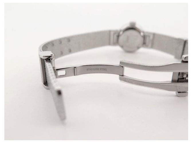 NEUE DIOR LA MINI D SATINE UHR CD040110M003 19MM STAHL DIAMANTEN QUARTZ Silber - Ansicht 6