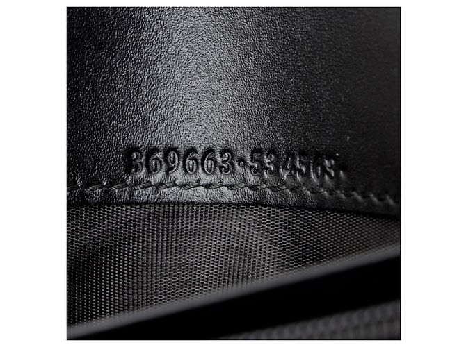 Cartera Continental Gucci Guccissima de piel con G entrelazadas Negro - vista 4