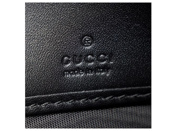 Cartera Continental Gucci Guccissima de piel con G entrelazadas Negro - vista 6