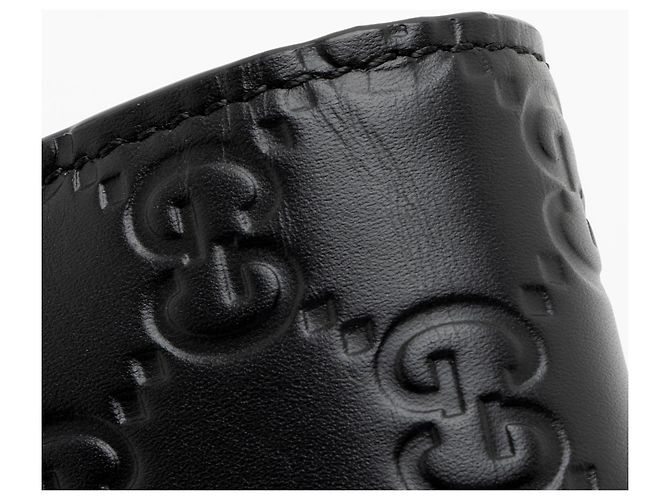 Cartera Continental Gucci Guccissima de piel con G entrelazadas Negro - vista 8