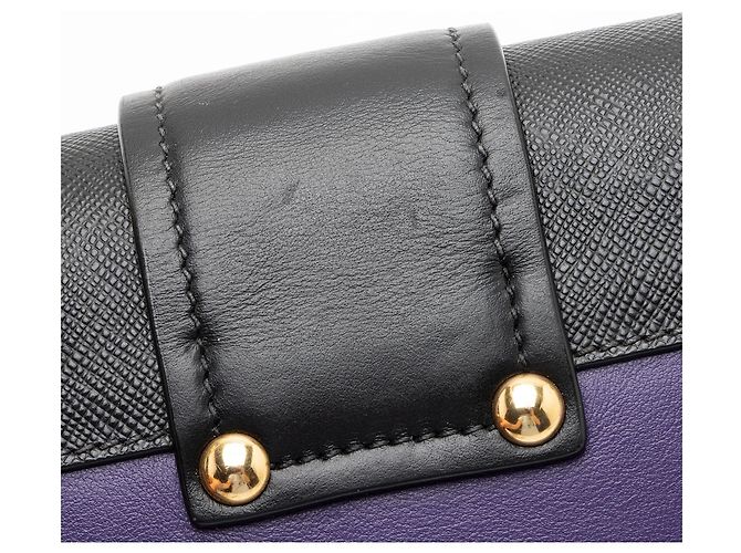 Bolsa de Ombro Cahier Prada em couro de bezerro Preto - vista 10
