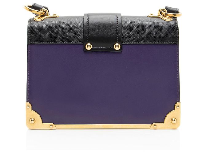 Bolsa de Ombro Cahier Prada em couro de bezerro Preto - vista 3