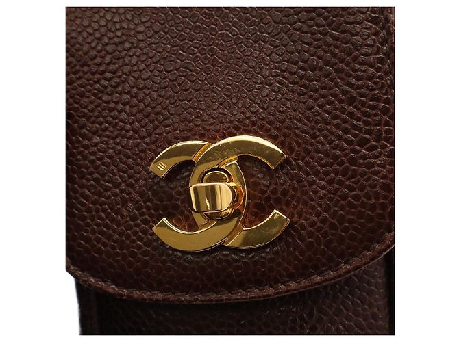 Pochette Chanel Coco Mark Chain Marrom - vista 5