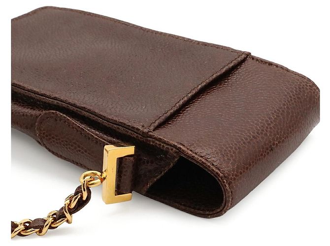 Pochette Chanel Coco Mark Chain Marrom - vista 6