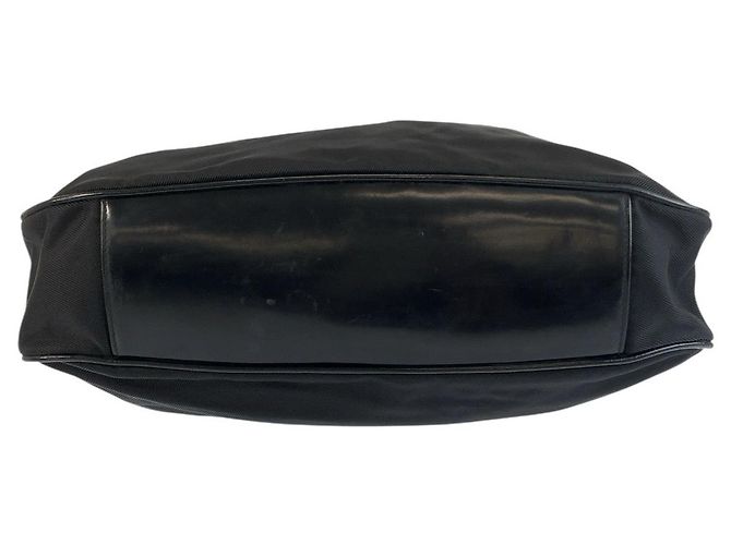 Borsa Gucci Bamboo in nylon nero - vista 10