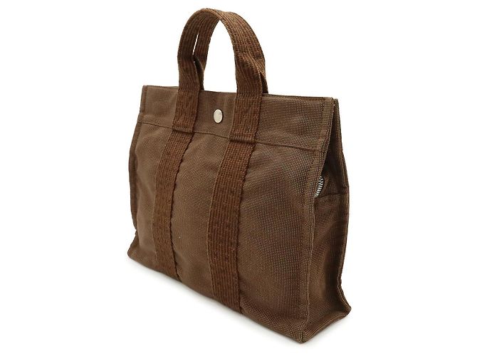 Hermès Tote PM Marrom de Tecido - vista 2