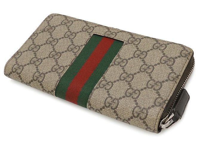 Portafoglio lungo Gucci GG Supreme Marrone Beige - vista 2
