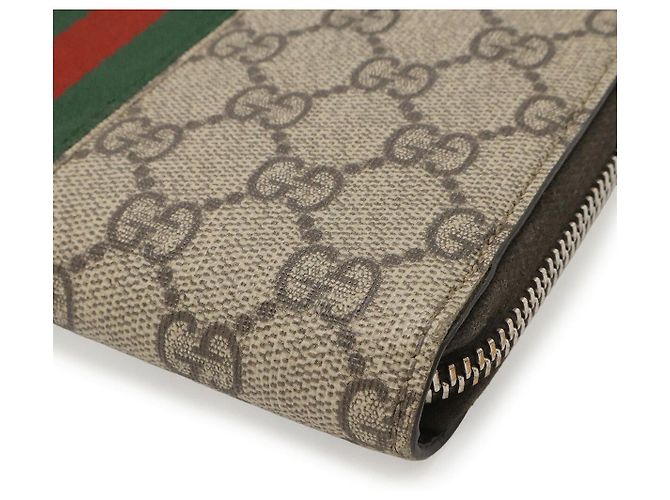 Portafoglio lungo Gucci GG Supreme Marrone Beige - vista 3