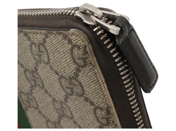 Portafoglio lungo Gucci GG Supreme Marrone Beige - vista 4
