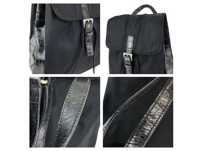 Zaino Prada Vintage Tessuto Nero - vista 5