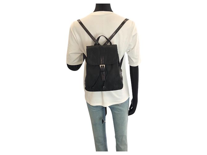 Zaino Prada Vintage Tessuto Nero - vista 7