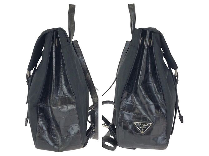 Zaino Prada Vintage Tessuto Nero - vista 8