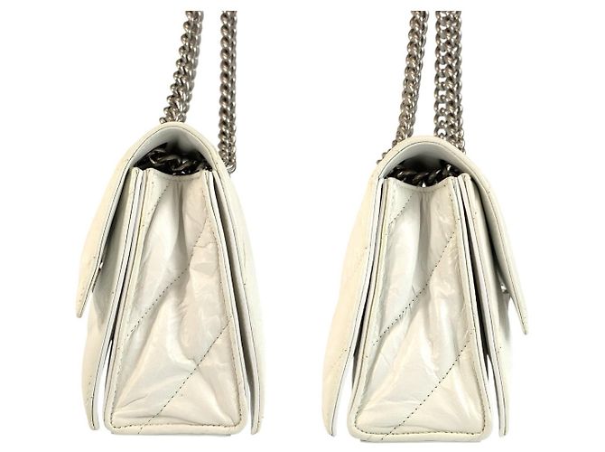 Borsa Balenciaga Hourglass Crash Chain Bag Bianco - vista 7