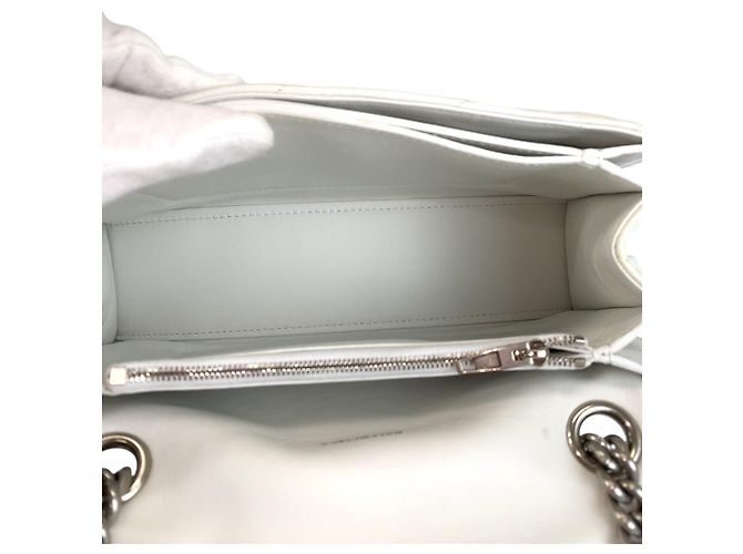Borsa Balenciaga Hourglass Crash Chain Bag Bianco - vista 9