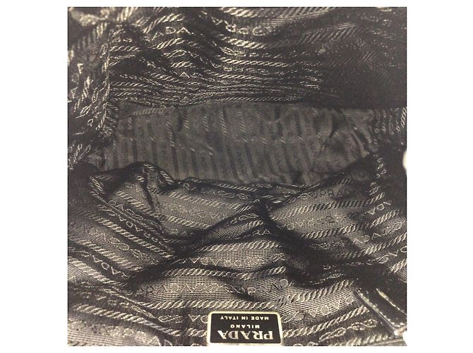 Prada Tessuto Triangle Logo Backpack Black - view 9