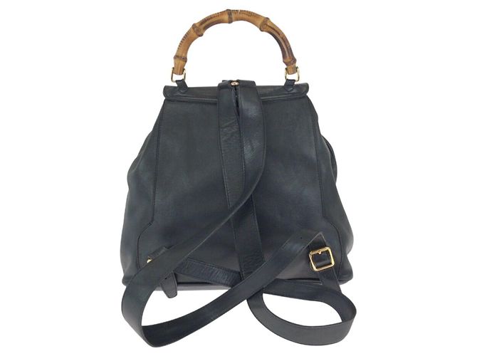 Mochila Gucci Bamboo Negro - vista 2