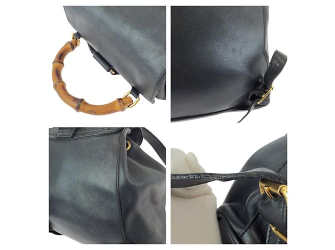 Mochila Gucci Bamboo Negro - vista 6