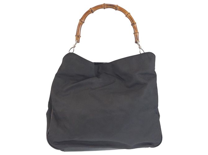 Sac à épaule Gucci Bamboo Noir - vue 2