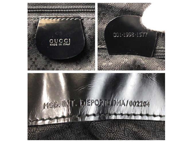 Sac à épaule Gucci Bamboo Noir - vue 4