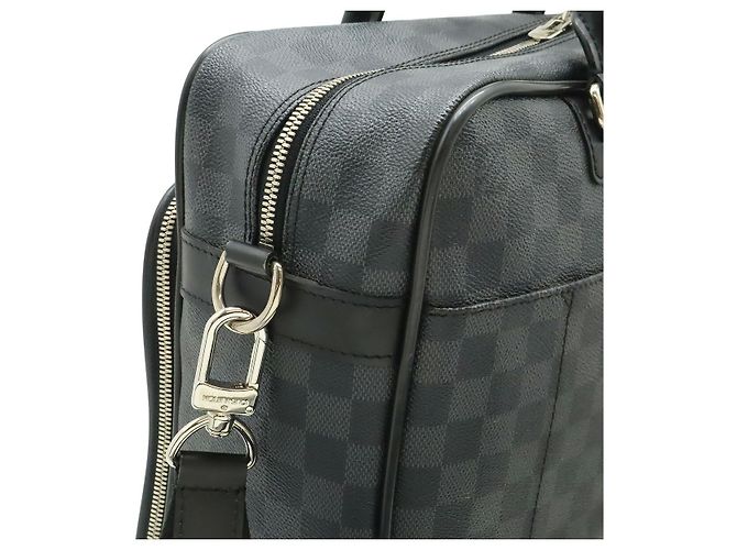 Pasta Louis Vuitton Damier Graphite Preto - vista 4