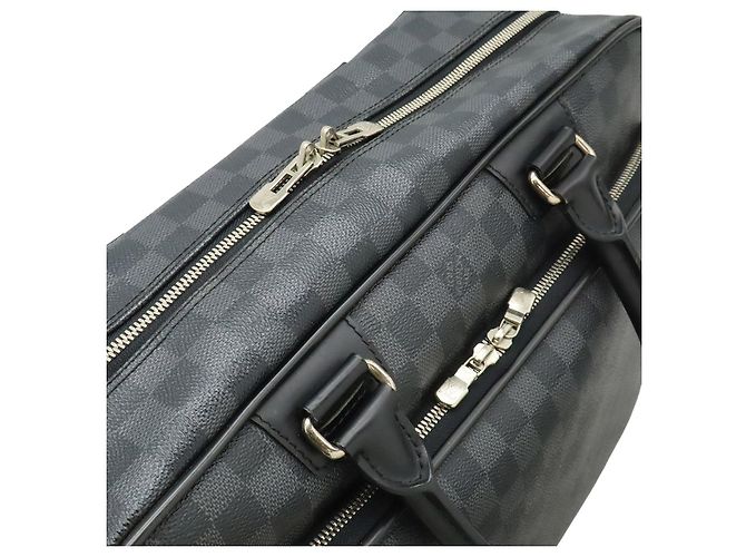 Pasta Louis Vuitton Damier Graphite Preto - vista 7
