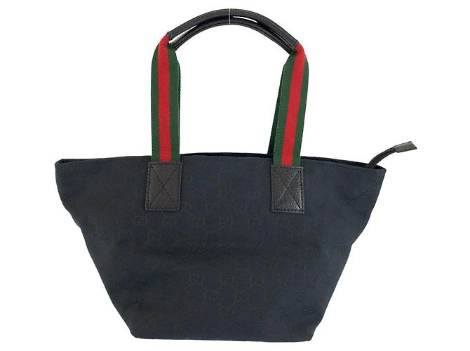 Borsa Tote Gucci GG Canvas Nero - vista 2
