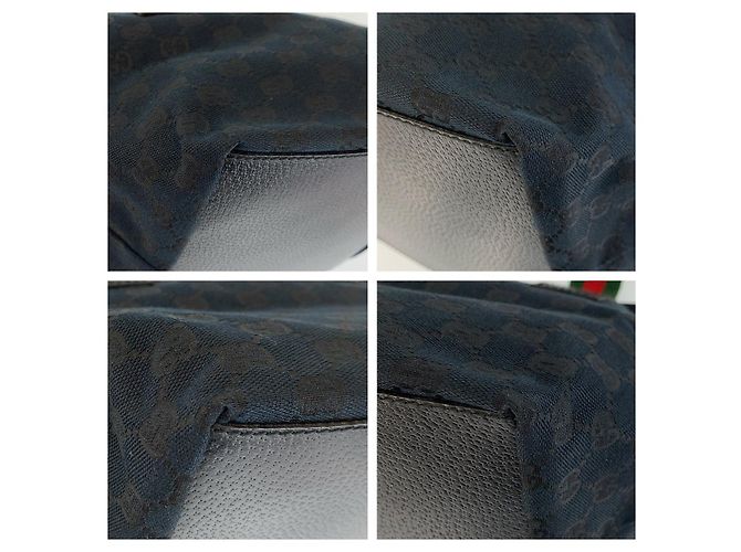 Borsa Tote Gucci GG Canvas Nero - vista 3