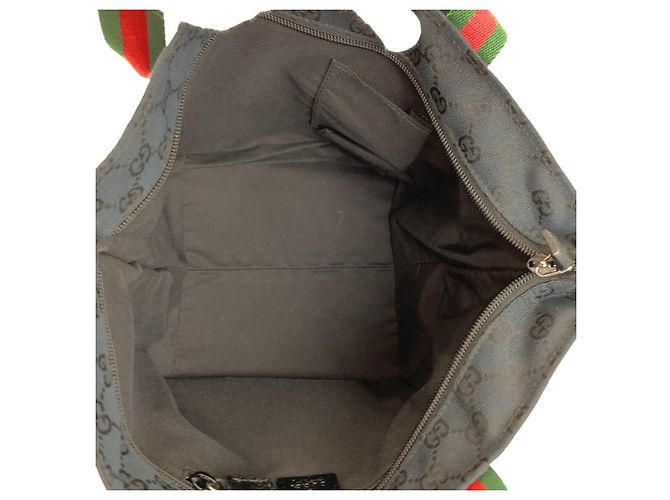 Borsa Tote Gucci GG Canvas Nero - vista 7