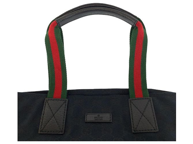 Borsa Tote Gucci GG Canvas Nero - vista 9