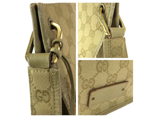 Gucci GG Canvas Schultertasche Braun Beige - Ansicht 5