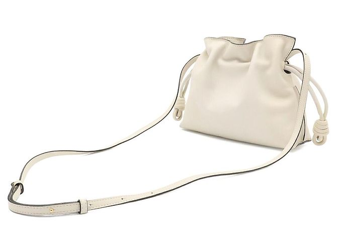 Borsa a pochette Loewe Anagram Flamenco Mini Bianco - vista 2