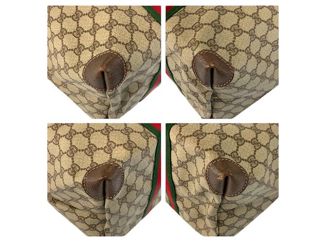 Bolso Gucci Boston Marrón Beige de Tela Castaño - vista 4