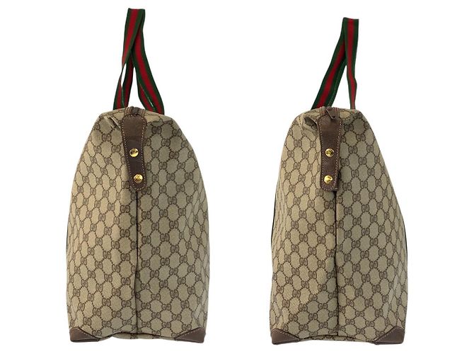 Bolso Gucci Boston Marrón Beige de Tela Castaño - vista 6