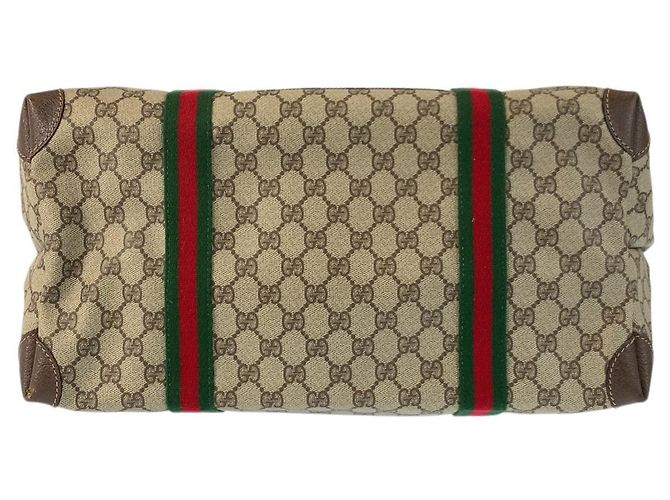 Bolso Gucci Boston Marrón Beige de Tela Castaño - vista 9