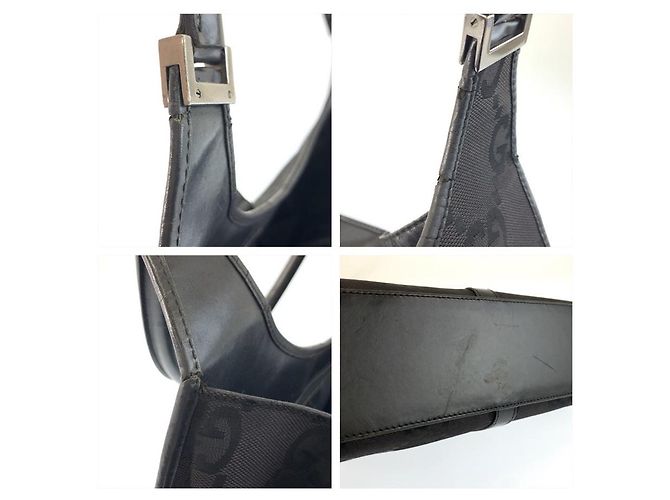 Borsa Gucci Jackie Jumbo GG Nero - vista 6