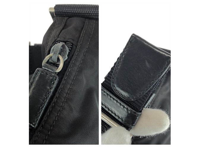 Bolso de hombro Prada Tessuto Negro - vista 6
