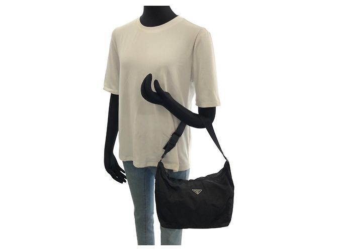 Bolso de hombro Prada Tessuto Negro - vista 7