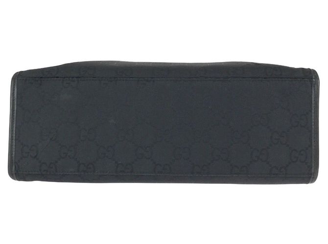 Borsa tote Gucci Bamboo in nylon nero - vista 10