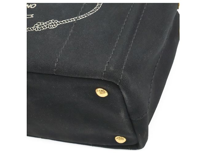 Saco Tote Prada Canapa Preto - vista 3