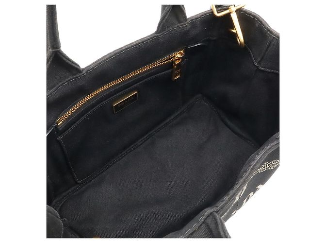 Saco Tote Prada Canapa Preto - vista 5