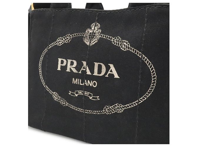 Saco Tote Prada Canapa Preto - vista 7