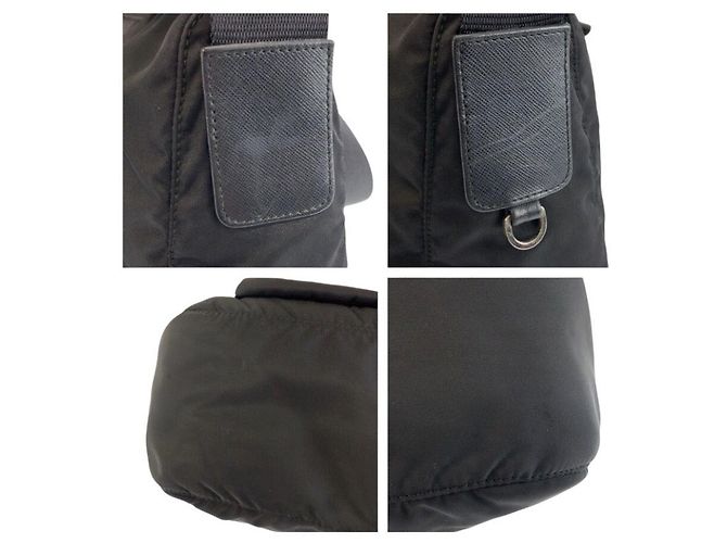 Borsa a tracolla Prada in nylon nero - vista 5
