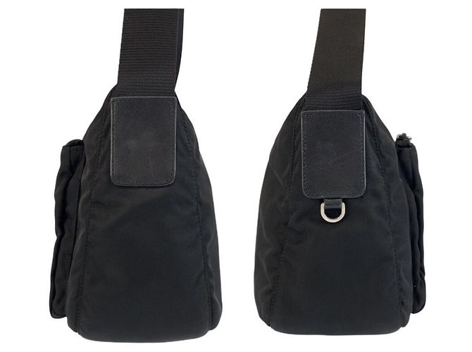 Borsa a tracolla Prada in nylon nero - vista 8