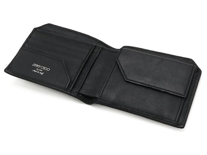 Portafoglio corto Jimmy Choo Albany Nero - vista 4