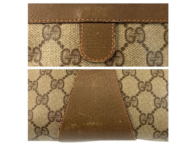 Pochette Gucci Marrone Beige in Tela - vista 6
