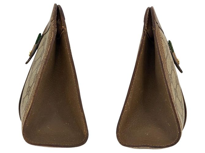 Pochette Gucci Marrone Beige in Tela - vista 7
