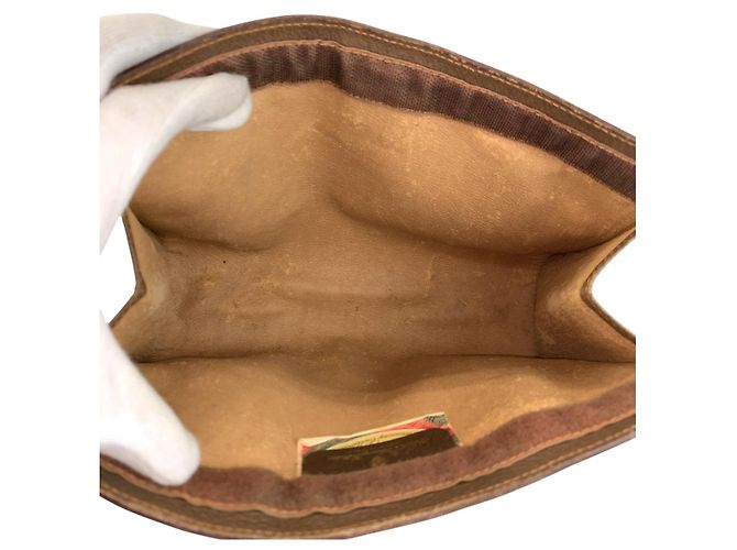 Pochette Gucci Marrone Beige in Tela - vista 8