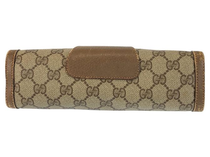 Pochette Gucci Marrone Beige in Tela - vista 9
